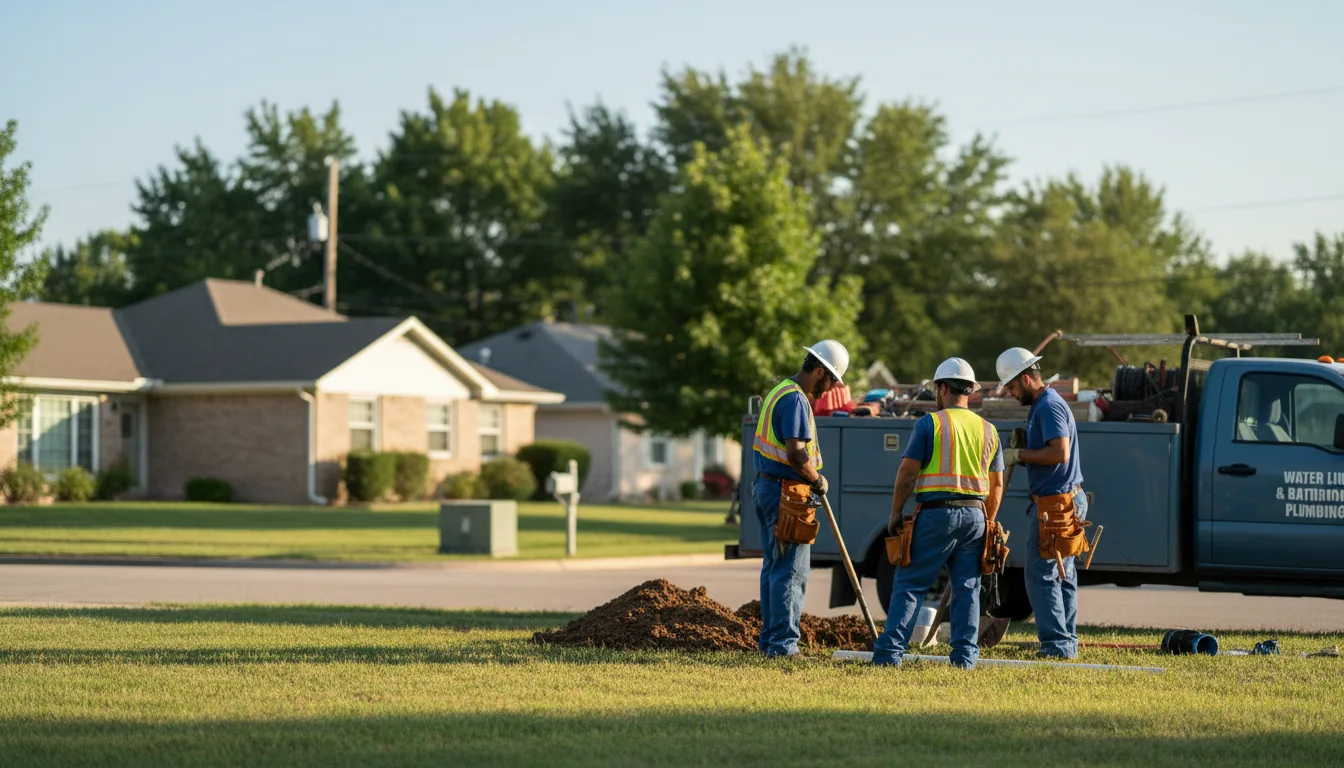 Residential water line and bathroom plumbing service in Blue Earth, MN